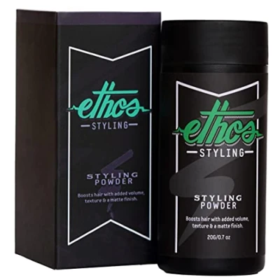 Image of Ethos Styling Texture Powder Texturizing &amp; Mattifying Hair for Men Grooming, Volumizing Products Extra Volume, Control Strong All Day Grip Matte, Wavy Finish 20g