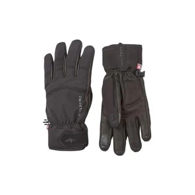 Image of SEALSKINZ Witton Waterproof Extreme Cold Weather Goatskin Leather Glove Skiing &amp; Winter Activities Thermal Insulation Three Layer Technology, Black