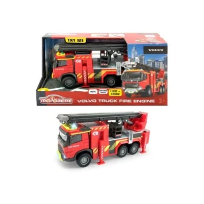 Image of MOJORETTE 213713000038 GS Truck FIREFIREER Volvo 19 CM Light and Sound, Multicoloured