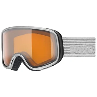 Image of uvex Scribble LG Ski Goggle for Kids Contrast Enhancing Extended Field of Vision &amp; Anti Fog Coating Rhino/Lasergold Clear One Size