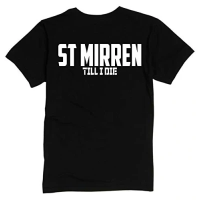 Image of St Mirren Till I Die Premium Mens TEE Shirt Medium Black