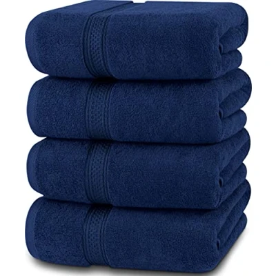 Image of Utopia Towels 16 Piece Bath Set (69 x 137 CM) Premium 100% Ring Spun Cotton Quick Dry, Highly Absorbent, Soft Feel Towels, Perfect for Daily Use (Navy)