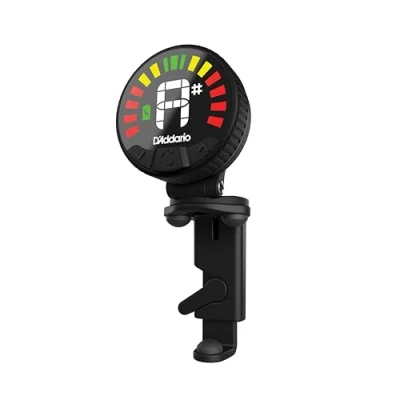 Image of D&#039;Addario Nexxus 360 Rechargeable Violin Tuner Clip On for Auto Powers Off Adjustable Full Color LED Screen