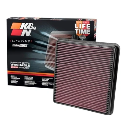 Image of K&amp;N Engine Air Filter: High Performance, Premium, Washable, Replacement Compatible with 2007 2019 Toyota/Lexus V8 Truck and SUV (Land Cruiser, Tundra, Sequoia, LX 570), 33 2387