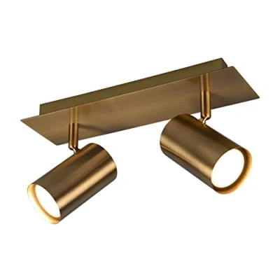 Image of Trio Leuchten Marley 802400204 Spotlight Bar Metal Antique Brass Exclusive 2x GU10