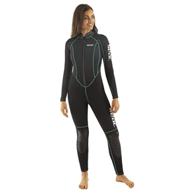 Image of Seac Carezza Man, 2 mm one piece double lined neoprene suit, front zip and PU knee pads