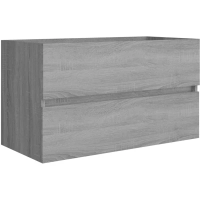 Image of vidaXL Sink Cabinet Grey Sonoma 80x38.5x45 cm Engineered Wood
