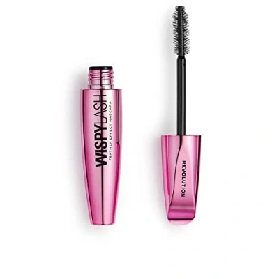 Image of Revolution Beauty London Wispy False Lash Mascara, Angled Brush, Fast Drying, Natural Look, Black