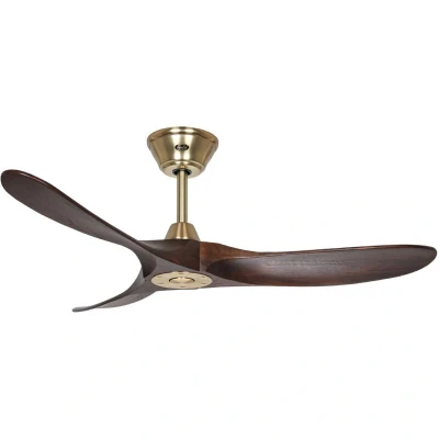 Image of CASAFAN Eco Genuino Ceiling Fan, Rotor Blade 1220 mm, Walnut/Brass