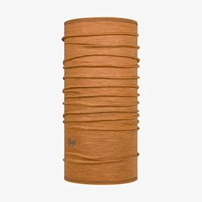Image of Buff Solid Mustard Lightweight Merino Neckwarmer