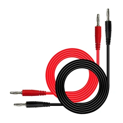 Image of Aoowei Multimeter Probe Test Cable(1M) Double ended 4MM Banana Plug Leads for Laboratory Electric Testing