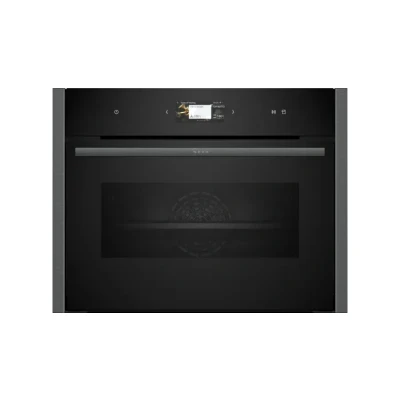 Image of Neff C24FS31G0B Compact 45cm Steam Ovens Black with Graphite Grey Trim