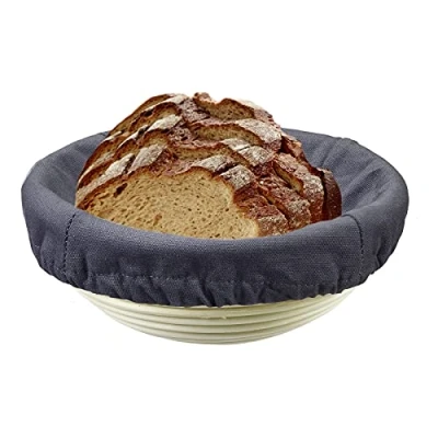 Image of Westmark 3205226A Proofing Basket Cover for Round Baskets Diameter 24.5 cm Cotton Anthracite