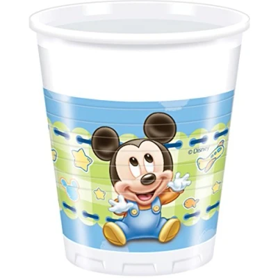 Image of Unique Party 71985 200ml Disney Baby Mickey Mouse Plastic Cups, Pack of 8