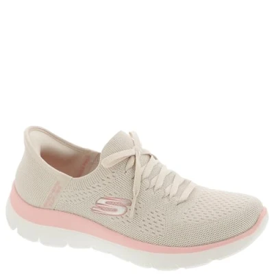 Image of Skechers Women&#039;s Summit New Daily Hands Free Slip ins Sneaker, Ntpk=natural/Pink, 6