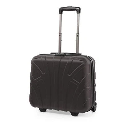 Image of SUITLINE Pilot Trolley, Hard Shell, Business Cabin Suitcase, Case, Carry On Luggage, TSA, ABS, 2 Wheels, Titan