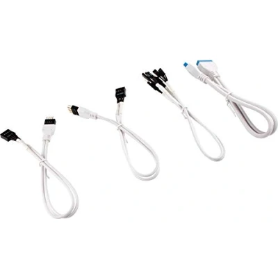 Image of Corsair CC 8900245 30 cm White Premium Braided Sleeved Front Panel Extension Kit