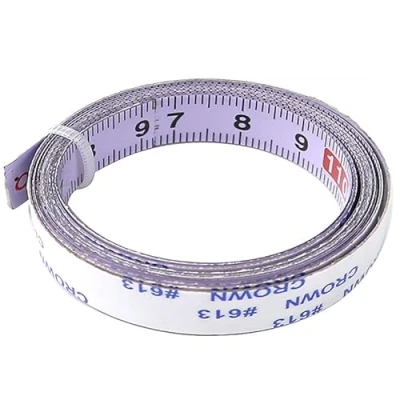 Image of Vogueing Tool Middle 0 2.5M Stainless Steel Miter Track Tape Measure Self Adhesive Metric Scale Ruler for Saw T Woodworking Tools (White)
