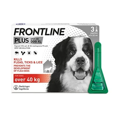 Image of FRONTLINE Plus Flea &amp; Tick Treatment for Extra Large Dogs (over 40 kg) 3 Pipettes
