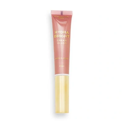 Image of Revolution Beauty London Pro, Hydra Bright Cream Blusher, Contains Hyaluronic Acid and Vitamin E, Dewy Finish, Lightweight Formula, Pink, 12ml