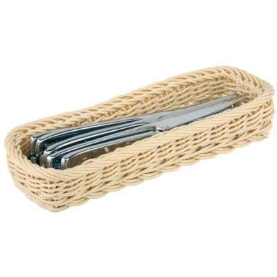Image of APS Polypropylene Rectangular Rattan Basket 270x100mm