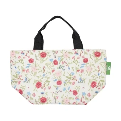 Image of ECO CHIC Lightweight Foldable Insulated Lunch Bag Water Resistant Cooler (Floral Beige)
