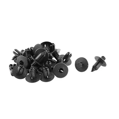 Image of Sourcingmap 20 Pcs 18mm x 8mm Black Plastic Rivet Engine Lining Retainer Clips