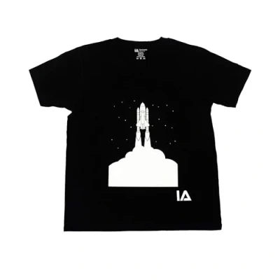 Image of Illuminated Apparel Interactive Glow in The Dark T Shirt Fun for Birthday Parties &amp; Festivals Light up Night (7 8 Years, Blast Off)