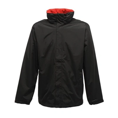Image of Regatta Men&#039;s Ardmore Jacket Jacket, Multicoloured (Black/Classic Red), Large (Manufacturer Size:L)