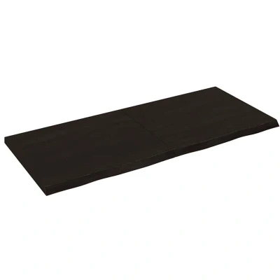 Image of vidaXL Table Top Dark Brown 140x60x(2 4) cm Treated Solid Wood Oak