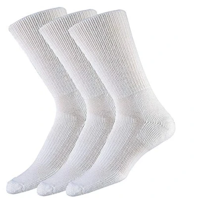 Image of Thorlos mensWXWx Walking Thick Padded Crew Sock Socks White Large