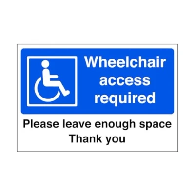 Image of Please keep clear disabled resident parking signs 1.2mm Rigid plastic for indoor/outdoor usage (200mm x 150mm) Viewing Distance within 5m.