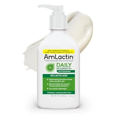 Image of AmLactin Daily Moisturizing Body Lotion Instantly Hydrates, Relieves Roughness Powerful Alpha Hydroxy Therapy Gently Exfoliates Smooths Rough, Dry Skin Paraben Free 7.9 oz.