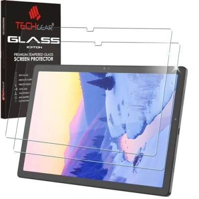 Image of TECHGEAR [2 Pack Galaxy Tab A8 10.5&quot; Glass Edition (SM X200 / SM X205), Tempered Screen Protector [9H Toughness] [HD Clarity] [Scratch Resistant] [No Bubble] For Samsung