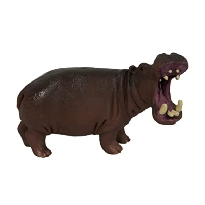 Image of Deluxebase Mini animal Adventure Replica Hippo from Small sized realistic toy figure that makes an ideal swamp for kids
