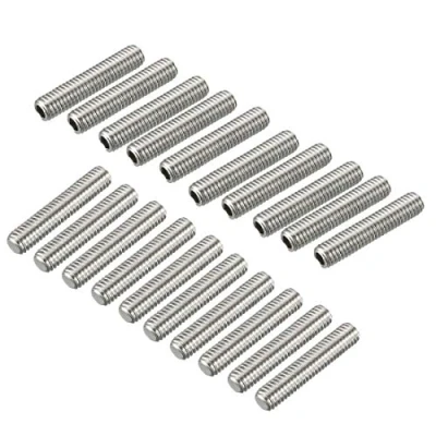Image of Sourcingmap M6 x 30mm Fully Male Threaded 304 Stainless Steel Rod Bar Studs 20 Pcs