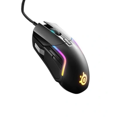 Image of SteelSeries Rival 5 Gaming Mouse with PrismSync RGB Lighting and 9 Programmable Buttons FPS, MOBA, MMO, Battle Royale 18,000 CPI TrueMove Air Optical Sensor Black