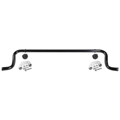 Image of 4F0411309E, 4F0411309ES1 Sway Bar FEBI BILSTEIN 175052 Front Axle with rubber mounts coupling rod AUDI: A6 C6 Saloon