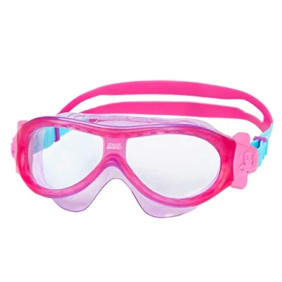 Image of Zoggs Kids&#039; Phantom Mask with UV Protection And Anti fog Swimming Goggles, Pink/Purple/Aqua, 0 6 Years