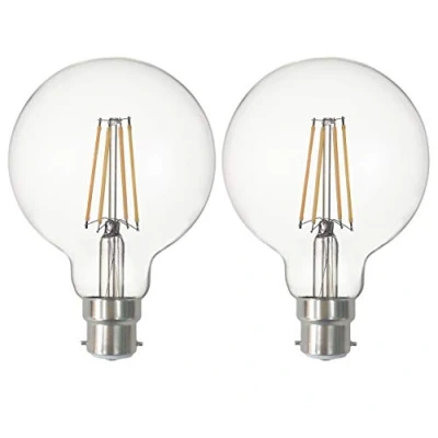 Image of SD LUX B22 LED Bulbs Globe BC Vintage Filament Light G95 No Flicker Edison Bayonet 8W 850LM Warm White 2700K,Non dimmable, 2 Packs