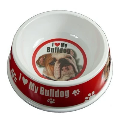Image of Bowl Pet/Animal/Dog Feeding/Food/Dinner BULLDOG