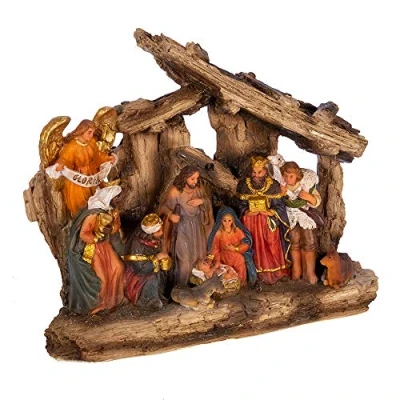Image of Kurt Adler Nativity Set, Multicolor, 7&quot; Tall