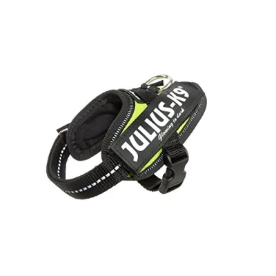 Image of Julius K9, 16IDC FNE B1, IDC Powerharness, dog harness, Size: Baby 1, UV Neon Green