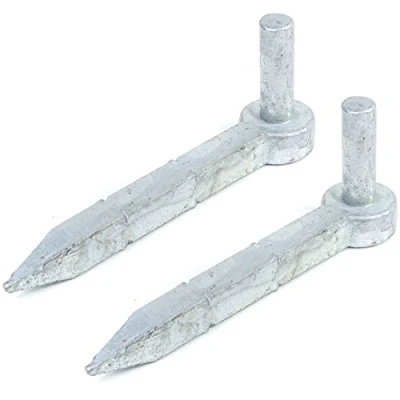 Image of 2X 19mm Heavy Duty Farm/Field Gate Hook to Drive Pin Galvanised 0.7&quot; Spike Hanger