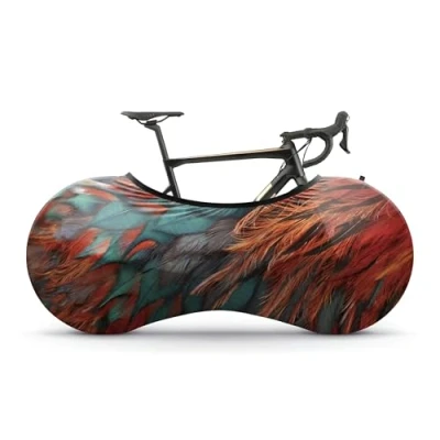 Image of Velo Sock Bicycle Indoor Cover for Storage and Transportation, Stretchy Dirt Proof Fabric, Bike Travel Protection Rio