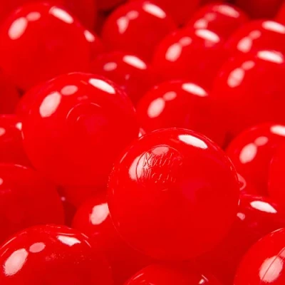 Image of KiddyMoon 100 ∅ 7Cm/2.75In Soft Plastic Play Balls For Children Colourful Certified Made In EU, Red