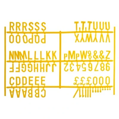 Image of &quot;3/4&quot; Letter Set (540 characters) Yellow&quot;