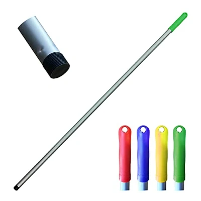 Image of Colour Coded Mop and Broom Handle Replacement 120cm Long Aluminium Screw End, Interchangeable That Fits Most Head −Mop Only (Green)
