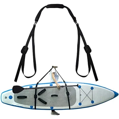 Image of YONGZHAO SUP Shoulder Carrier Strap Soft Kayak Storage Sling Adjustable Length with Metal Accessories for Canoe Paddle Board Carrying
