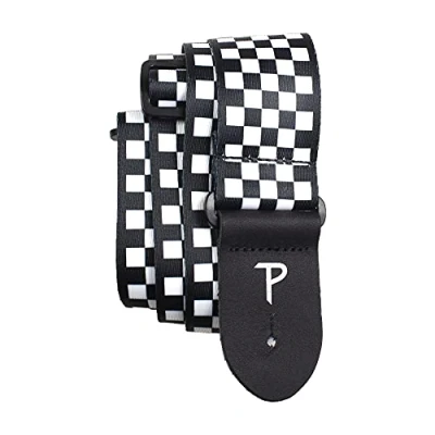 Image of Perri’s Leathers Ltd. Guitar Strap Polyester Checkered Adjustable For Acoustic/Bass/Electric Guitars Made in Canada (LPCP 591)